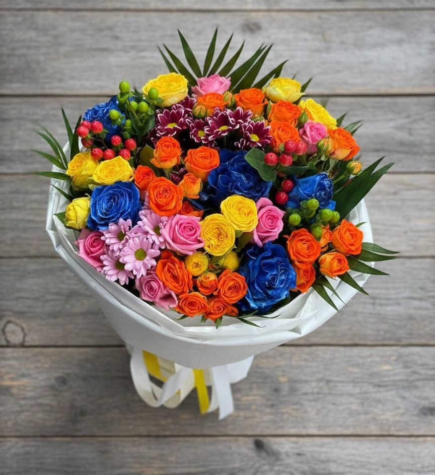 Букет цветов из: Розы и Хризантемы в Злынке