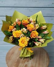 Букет цветов из:  Альстромерии и Розы в Злынке