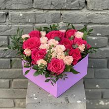 Цветочная композиция из Розы в коробке в Злынке