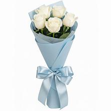 Букет 5 Белых роз Проуд в Злынке