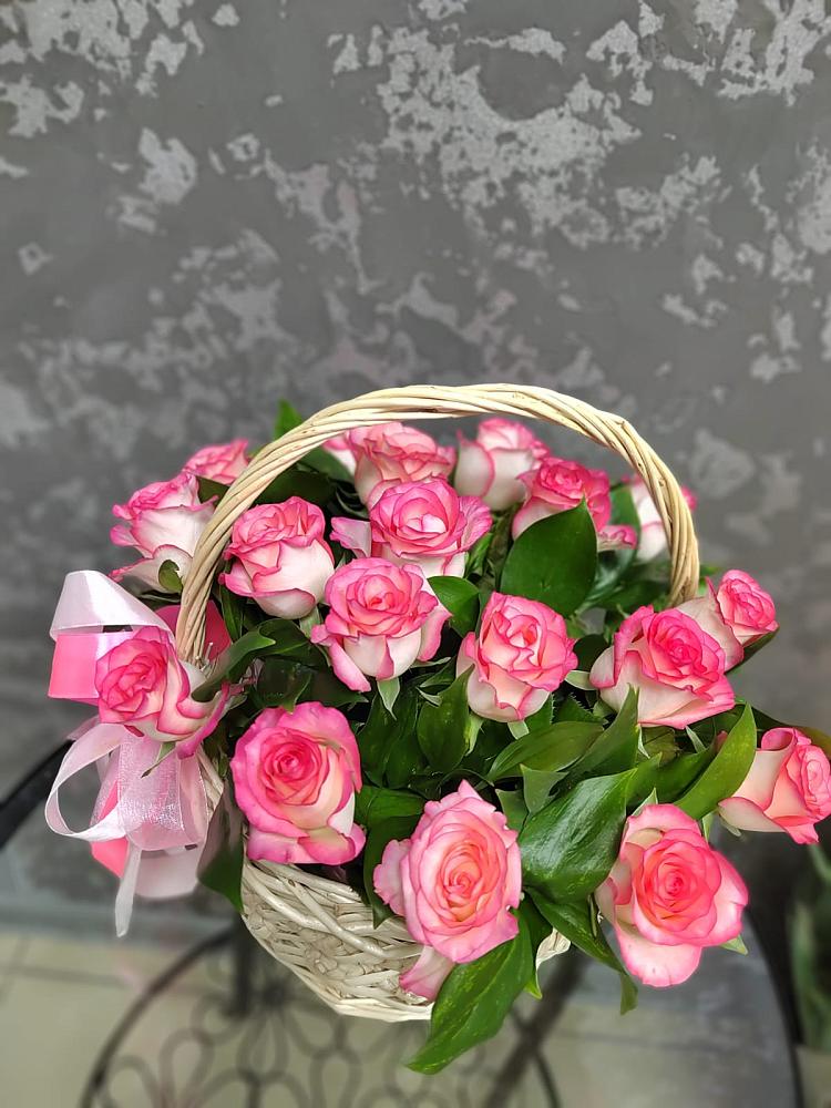 Цветочная композиция из Розы в корзине в Злынке