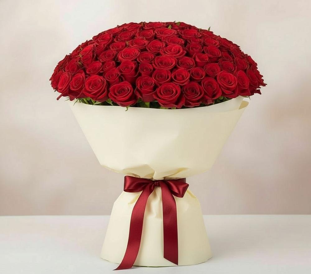 Букет 101 Красная роза Милано в Злынке