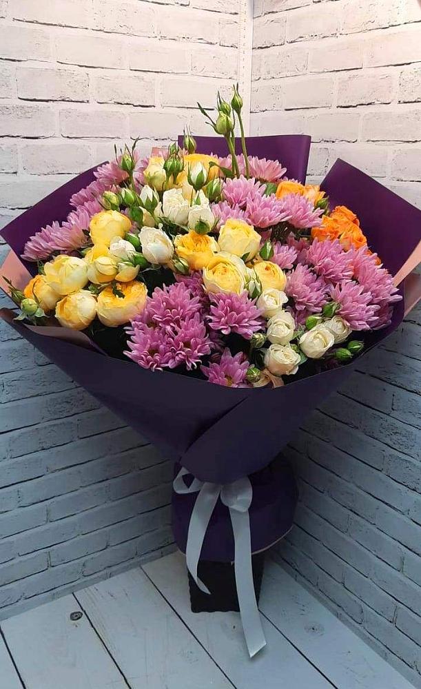 Букет цветов из: Хризантемы и Розы в Злынке