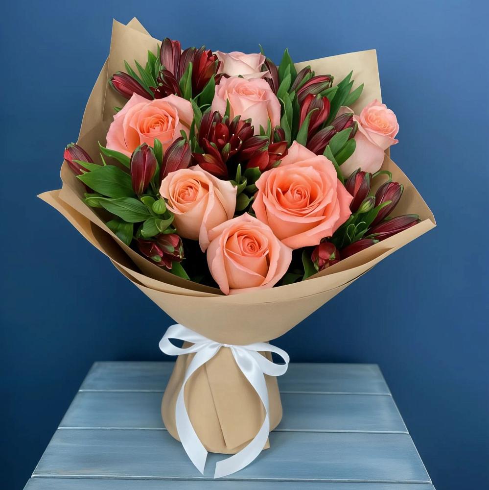 Букет цветов из: Розы и Альстромерии в Злынке