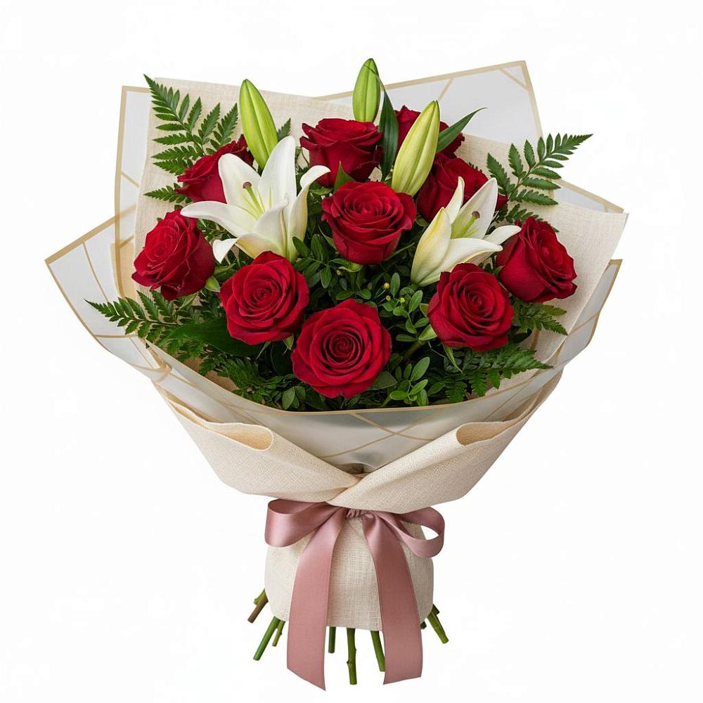 Букет цветов из: Лилии и Розы в Злынке