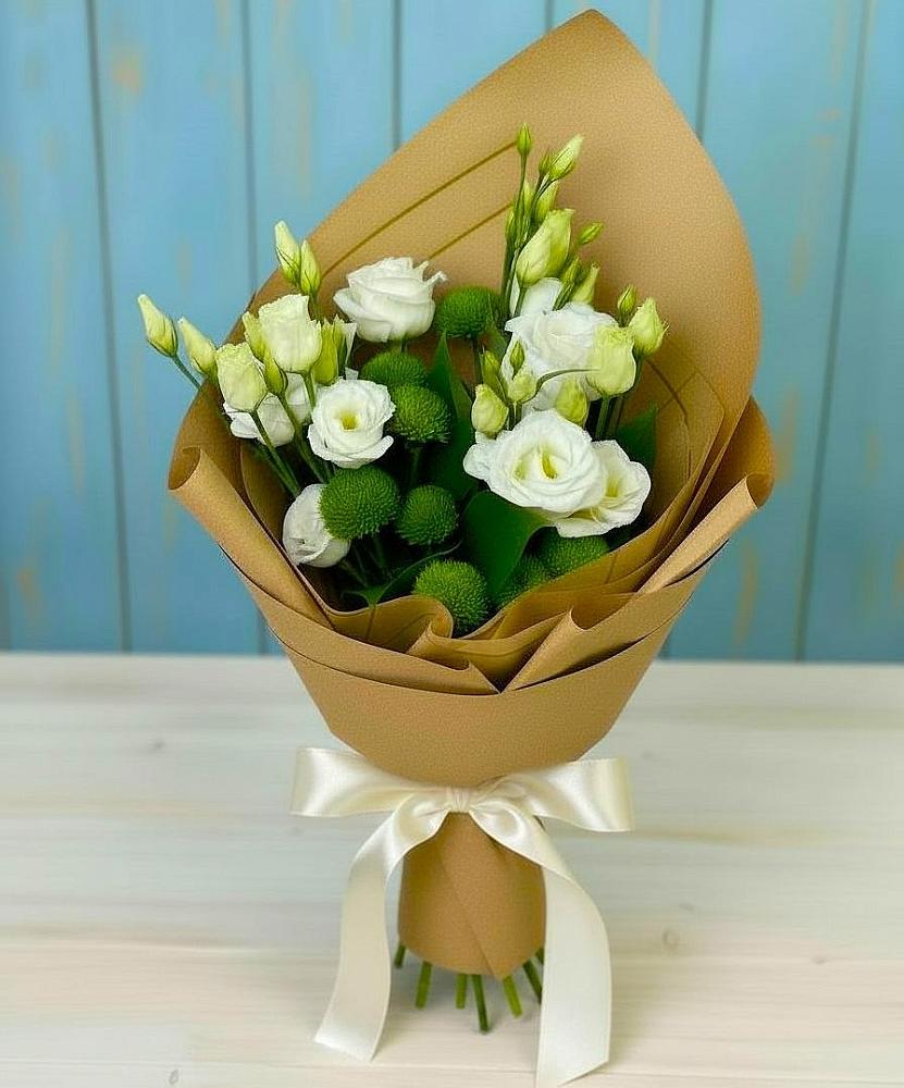 Букет цветов из: Хризантемы и Лизиантусы в Злынке