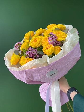 Букет Кустовые желтые розы в Злынке