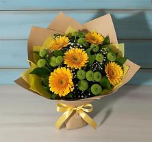 Букет цветов из:  Герберы и Хризантемы #REPLACE_PRED# Злынке