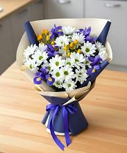 Букет цветов из:  Розы, Ирисы и Хризантемы в Злынке
