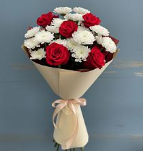 Букет цветов из:  Розы и Хризантемы в Злынке