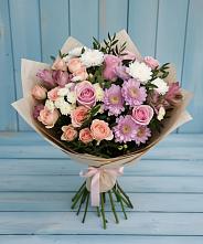 Букет цветов из:  Хризантемы, Розы и Альстромерии #REPLACE_PRED# Злынке