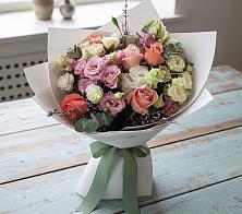 Букет цветов из:  Розы, Лизиантусы и Гвоздики #REPLACE_PRED# Злынке