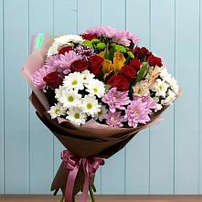 Букет цветов из:  Розы, Хризантемы и Альстромерии в Злынке