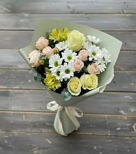 Букет цветов из:  Альстромерии, Розы и Хризантемы в Злынке