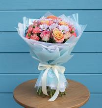 Букет цветов из:  Хризантемы и Розы в Злынке