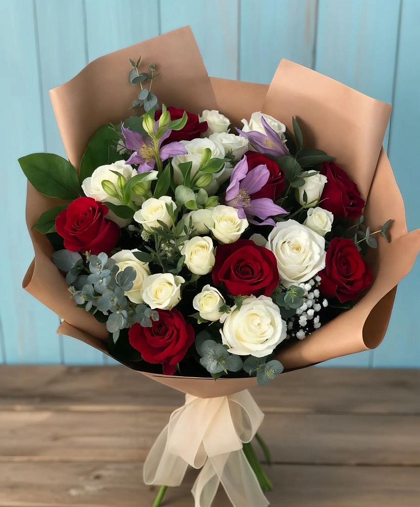 Букет цветов из: Розы и Альстромерии в Злынке