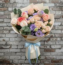 Букет цветов из:  Розы, Лизиантусы и Гвоздики в Злынке